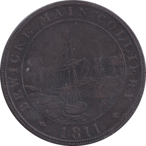 1811 NEWCASTLE PENNY TOKEN - PENNY TOKEN - Cambridgeshire Coins
