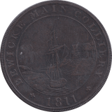 1811 NEWCASTLE PENNY TOKEN - PENNY TOKEN - Cambridgeshire Coins