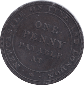 1811 NEWCASTLE PENNY TOKEN - PENNY TOKEN - Cambridgeshire Coins
