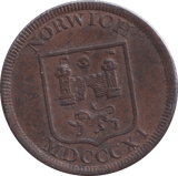 1811 NORWICH HALFPENNY TOKEN - HALFPENNY TOKEN - Cambridgeshire Coins