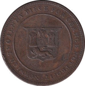 1811 NORWICH TWOPENCE TOKEN - OTHER TOKENS - Cambridgeshire Coins