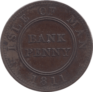 1811 PENNY BANK TOKEN ISLE OF MAN - BANK TOKEN - Cambridgeshire Coins