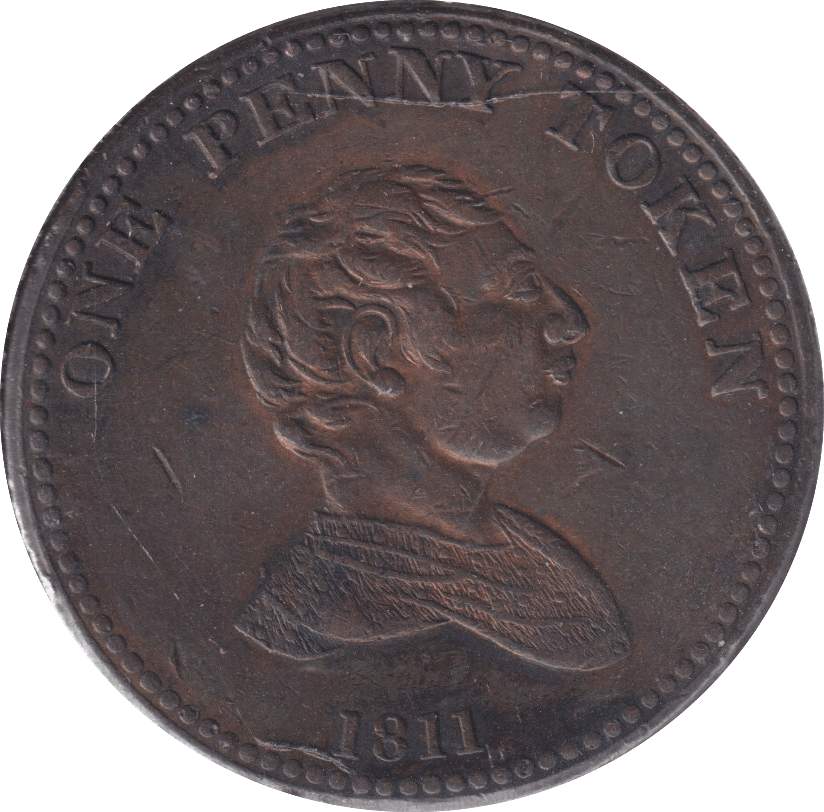 1811 PENNY TOKEN BILSTON - PENNY TOKEN - Cambridgeshire Coins