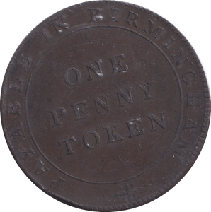 1811 PENNY TOKEN BIRMINGHAM - PENNY TOKEN - Cambridgeshire Coins