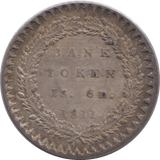 1811 SILVER BANK TOKEN ONE SHILLING - BANK TOKEN - Cambridgeshire Coins