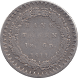 1811 SILVER BANK TOKEN - WORLD COINS - Cambridgeshire Coins