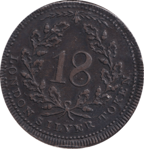 1811 SILVER CHARING CROSS SHILLING TOKEN LONDON CONTEMPORARY - OTHER TOKENS - Cambridgeshire Coins