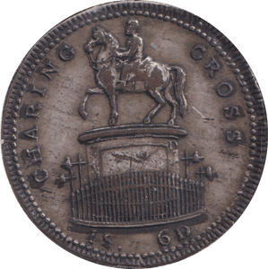 1811 SILVER CHARING CROSS SHILLING TOKEN LONDON CONTEMPORARY - OTHER TOKENS - Cambridgeshire Coins