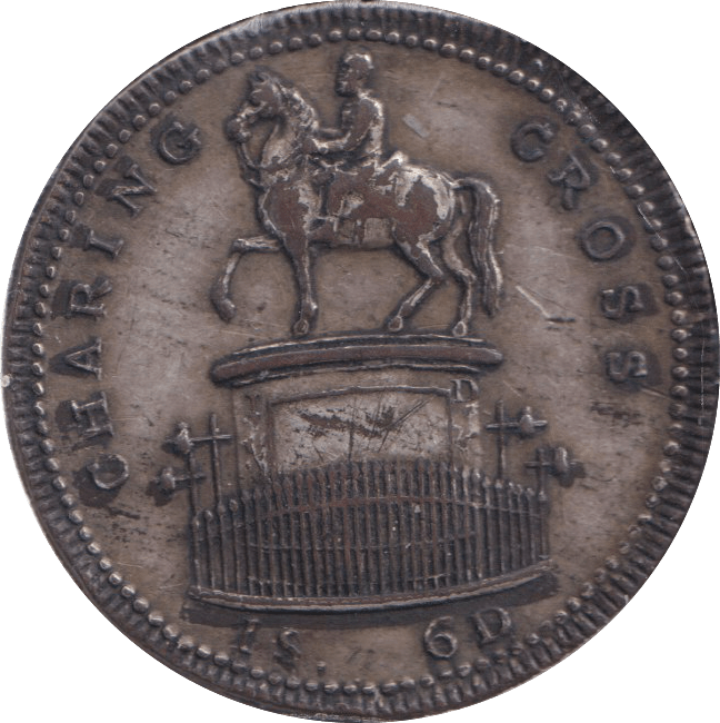 1811 SILVER CHARING CROSS SHILLING TOKEN LONDON CONTEMPORARY - OTHER TOKENS - Cambridgeshire Coins