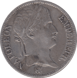 1811 SILVER FRANCE 5 FRANCS ROUEN MINT - SILVER WORLD COINS - Cambridgeshire Coins