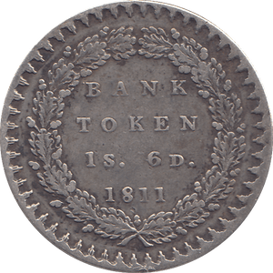 1811 SILVER SHILLING SIXPENCE BANK TOKEN - BANK TOKEN - Cambridgeshire Coins