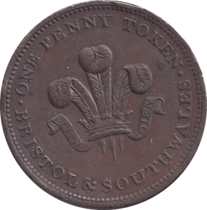 1811 SOUTH WALES PENNY TOKEN - PENNY TOKEN - Cambridgeshire Coins