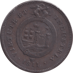 1811 SOUTH WALES PENNY TOKEN - PENNY TOKEN - Cambridgeshire Coins
