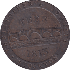 1811 STOCKTON PENNY TOKEN - PENNY TOKEN - Cambridgeshire Coins