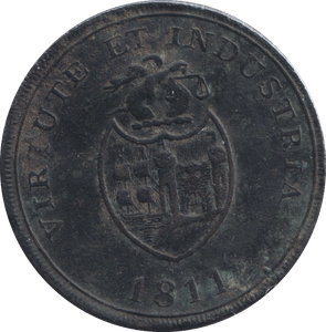 1811 SWANSEA PENNY TOKEN - PENNY TOKEN - Cambridgeshire Coins