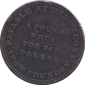 1811 TAUNTON PENNY TOKEN - PENNY TOKEN - Cambridgeshire Coins