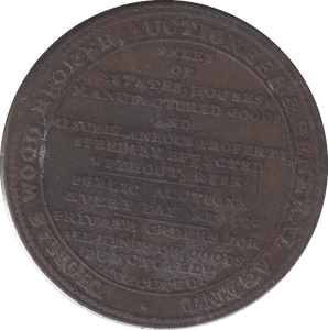 1811 WOODS OLD STOCK EXCHANGE HALFPENNY TOKEN - HALFPENNY TOKEN - Cambridgeshire Coins