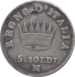1812 5 SOLDI ITALY HOLED - WORLD COINS - Cambridgeshire Coins