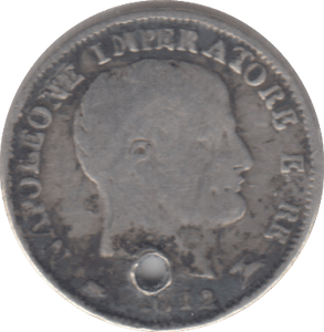1812 5 SOLDI ITALY HOLED - WORLD COINS - Cambridgeshire Coins