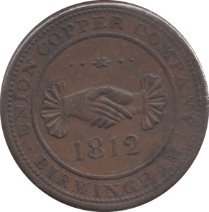 1812 BIRMINGHAM PENNY TOKEN - HALFPENNY TOKEN - Cambridgeshire Coins