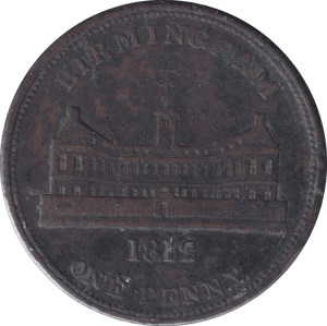 1812 BIRMINGHAM PENNY TOKEN - PENNY TOKEN - Cambridgeshire Coins