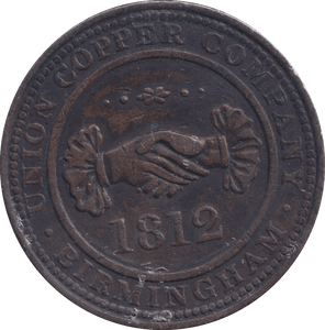 1812 BIRMINGHAM PENNY TOKEN - PENNY TOKEN - Cambridgeshire Coins