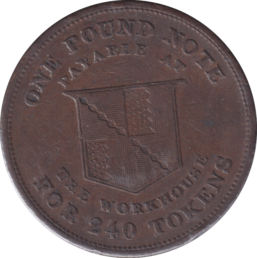 1812 BIRMINGHAM WORK HOUSE PENNY TOKEN - PENNY TOKEN - Cambridgeshire Coins