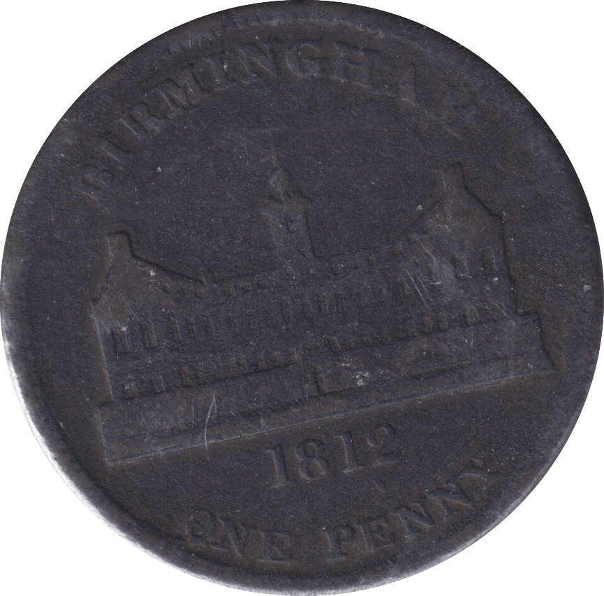 1812 BIRMINGHAM WORK HOUSE PENNY TOKEN - PENNY TOKEN - Cambridgeshire Coins