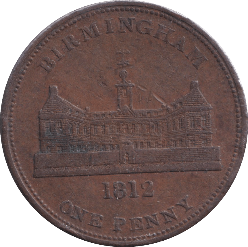 1812 BIRMINGHAM WORK HOUSE PENNY TOKEN - PENNY TOKEN - Cambridgeshire Coins