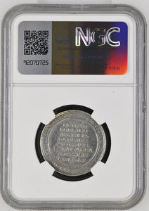 1812 CANADA WE-11A1 WELLINGTON SILVER TOKEN ( NGC ) UNC Details CLEANED - NGC SILVER COINS - Cambridgeshire Coins