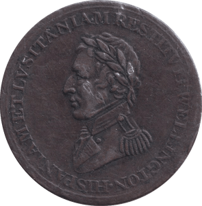 1812 CANADA WELLINGTON HALFPENNY TOKEN - HALFPENNY TOKEN - Cambridgeshire Coins