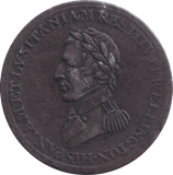 1812 CANADA WELLINGTON HALFPENNY TOKEN - HALFPENNY TOKEN - Cambridgeshire Coins