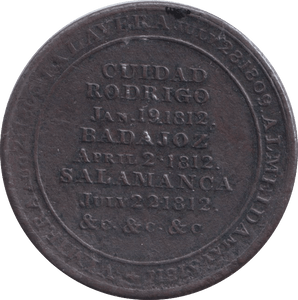 1812 CANADA WELLINGTON HALFPENNY TOKEN - HALFPENNY TOKEN - Cambridgeshire Coins