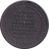1812 CANADA WELLINGTON HALFPENNY TOKEN - HALFPENNY TOKEN - Cambridgeshire Coins