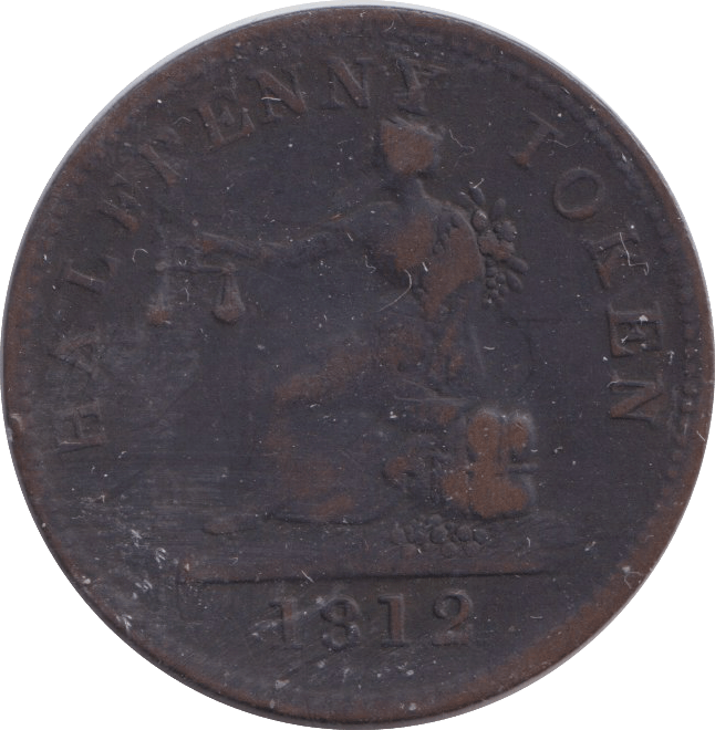 1812 HALFPENNY BANK TOKEN CANADA - BANK TOKEN - Cambridgeshire Coins