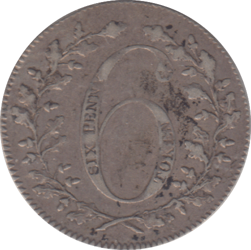 1812 LINCOLN SILVER SIXPENCE TOKEN - OTHER TOKENS - Cambridgeshire Coins