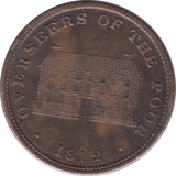 1812 OVERSEERS OF THE POOR PENNY TOKEN SHEFFIELD - PENNY TOKEN - Cambridgeshire Coins