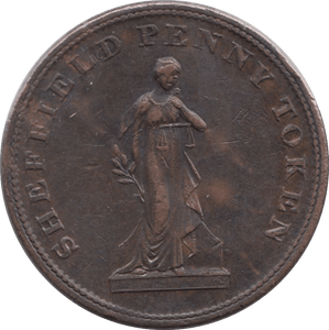 1812 OVERSEERS OF THE POOR PENNY TOKEN SHEFFIELD - PENNY TOKEN - Cambridgeshire Coins