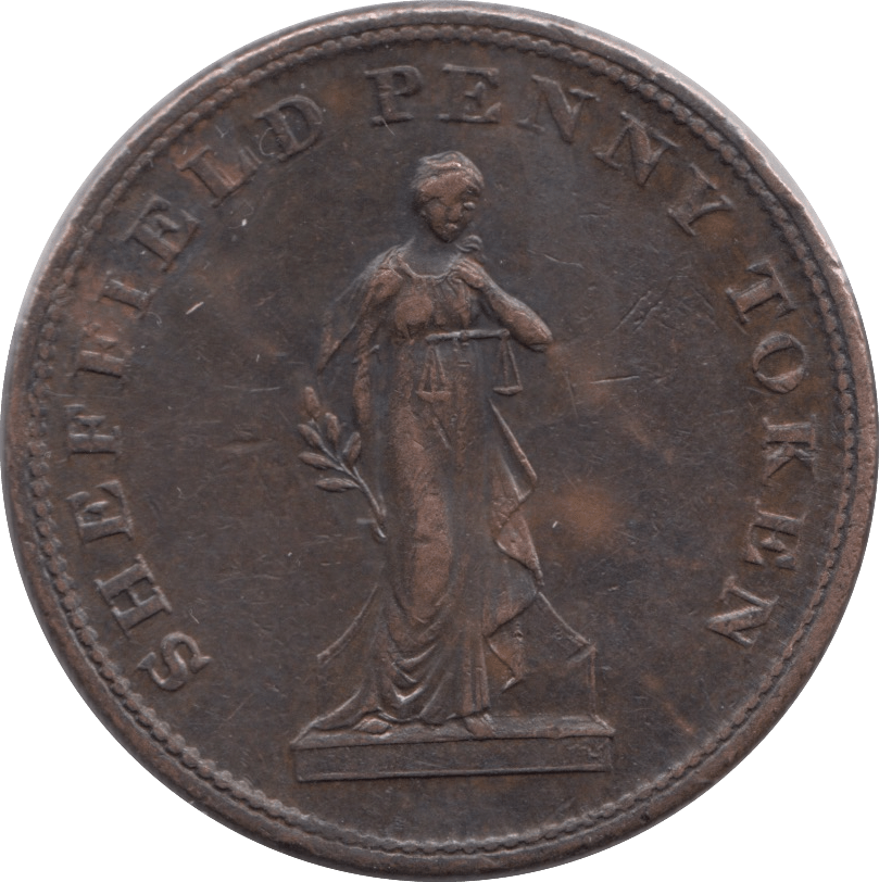 1812 OVERSEERS OF THE POOR PENNY TOKEN SHEFFIELD - PENNY TOKEN - Cambridgeshire Coins