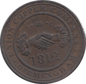 1812 PENNY TOKEN BIRMINGHAM - PENNY TOKEN - Cambridgeshire Coins