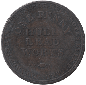 1812 PENNY TOKEN LEAD WORKS HULL - PENNY TOKEN - Cambridgeshire Coins