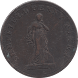 1812 PENNY TOKEN SHEFFIELD - PENNY TOKEN - Cambridgeshire Coins