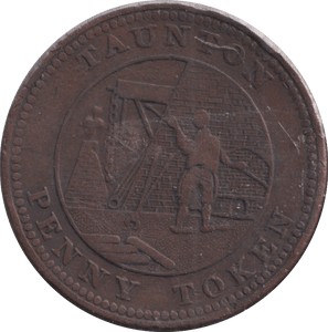 1812 PENNY TOKEN TAUNTON - PENNY TOKEN - Cambridgeshire Coins