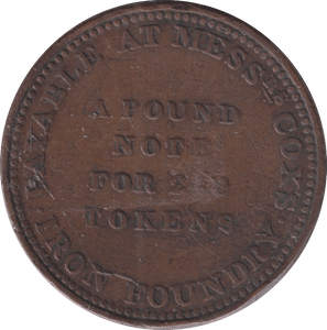 1812 PENNY TOKEN TAUNTON - PENNY TOKEN - Cambridgeshire Coins
