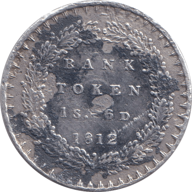 1812 SHILLING SIXPENCE BANK TOKEN ( VF ) - BANK TOKEN - Cambridgeshire Coins