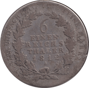 1812 SILVER COIN PRUSSIA - SILVER WORLD COINS - Cambridgeshire Coins