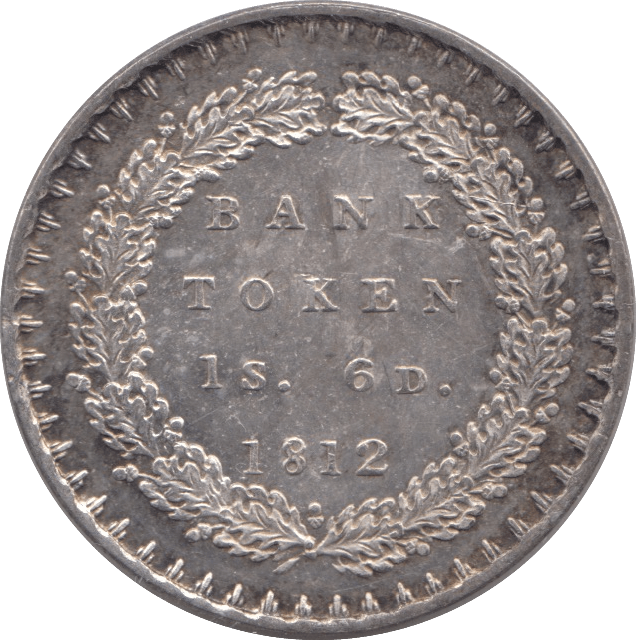 1812 SILVER SHILLING SIXPENCE BANK TOKEN ( UNC ) - BANK TOKEN - Cambridgeshire Coins