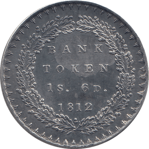 1812 SILVER SHILLING SIXPENCE BANK TOKEN - BANK TOKEN - Cambridgeshire Coins