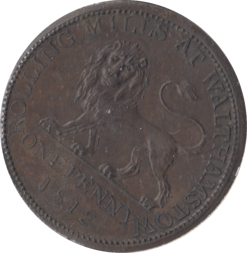 1812 WALTHAMSTON PENNY TOKEN - HALFPENNY - Cambridgeshire Coins