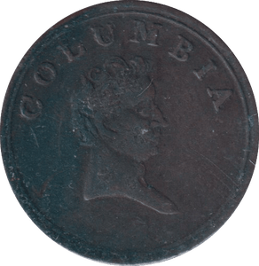 1813 COLUMBIA FARTHING TOKEN CANADA - FARTHING TOKEN - Cambridgeshire Coins